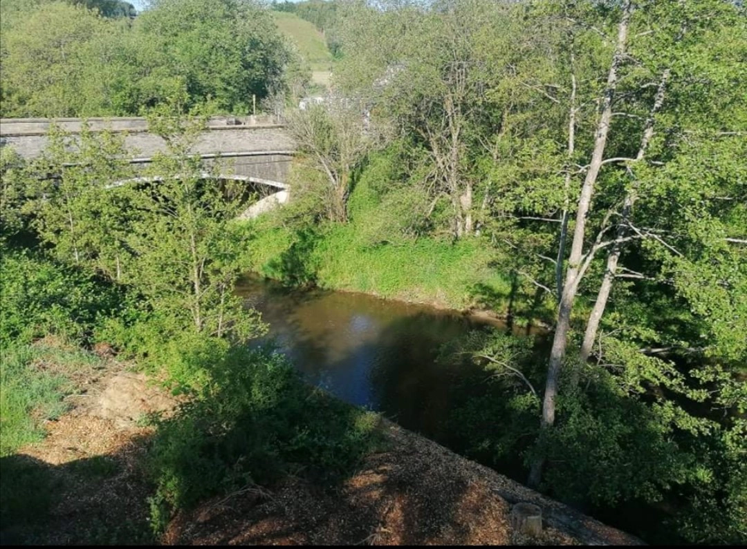 Vue sur la rivière à côté du foyer du Vieux Moulin